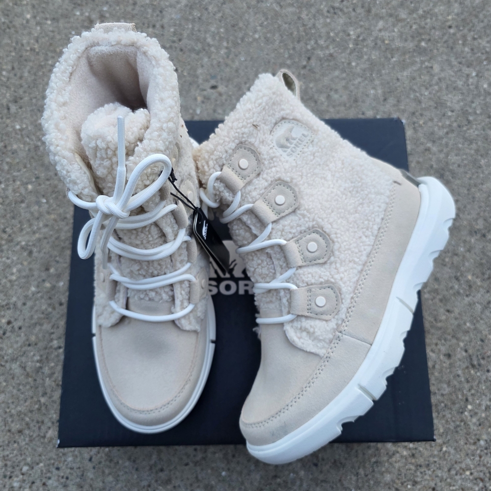 Sorel Explorer Insulated  Cream Winter Boots Women Size 5 - Picture 10 of 14